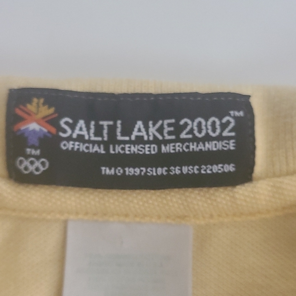 SALT Lake Olympics 2002 Yellow Vintage Button Down Shirt - Picture 4 of 6